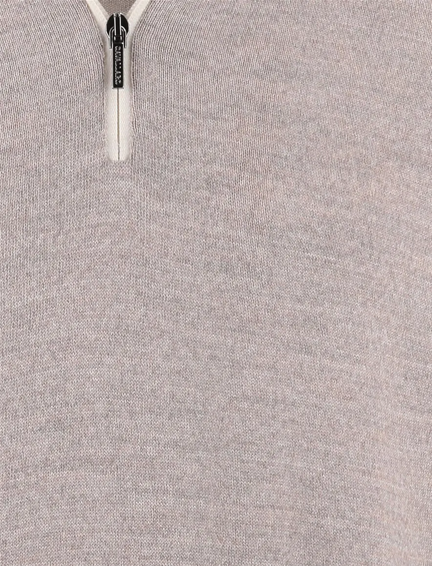 Cavallaro Fontanio Half Zip trui beige
