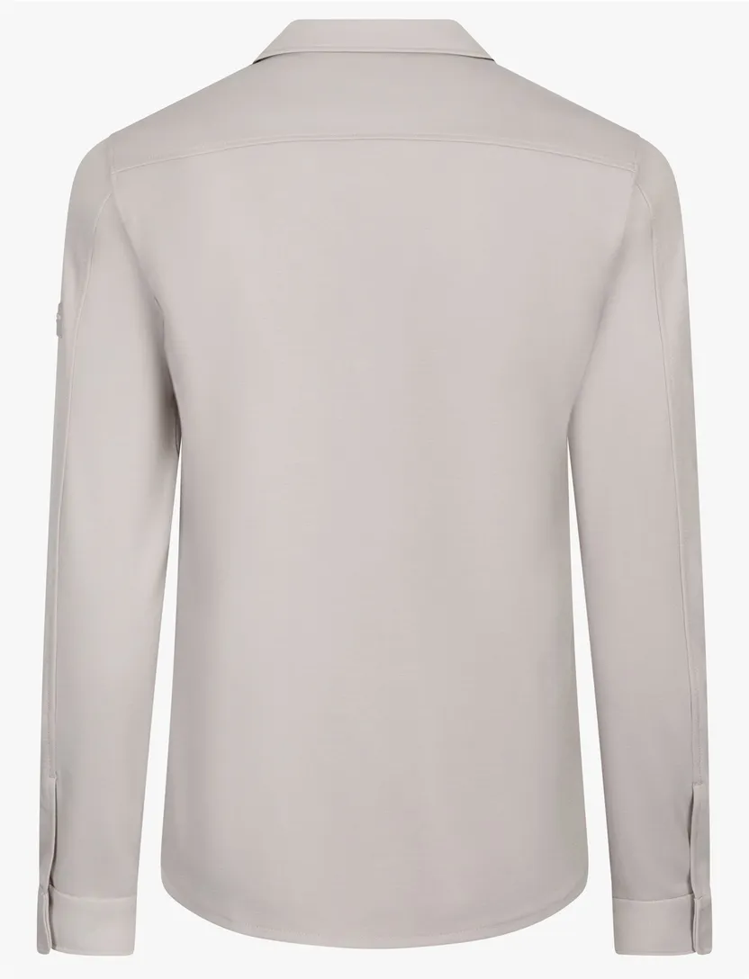 Overshirt Cavallaro crème met borstzakken Zerino