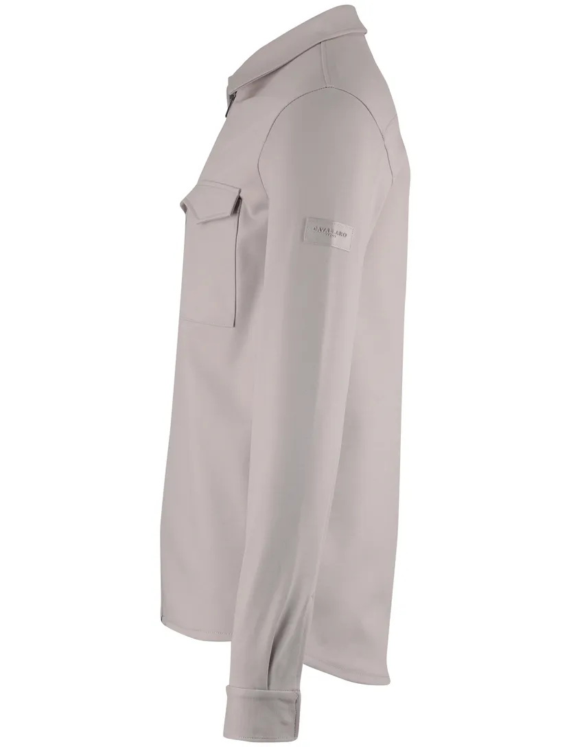 Overshirt Cavallaro crème met borstzakken Zerino