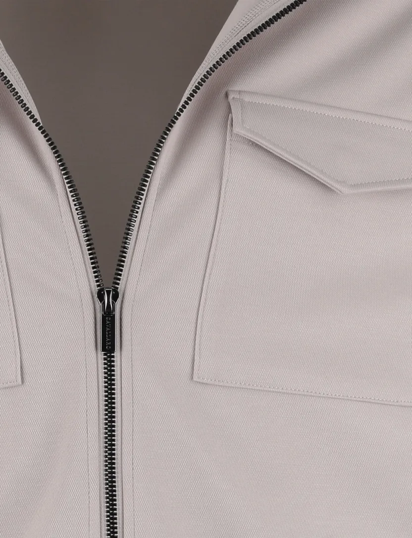 Overshirt Cavallaro crème met borstzakken Zerino