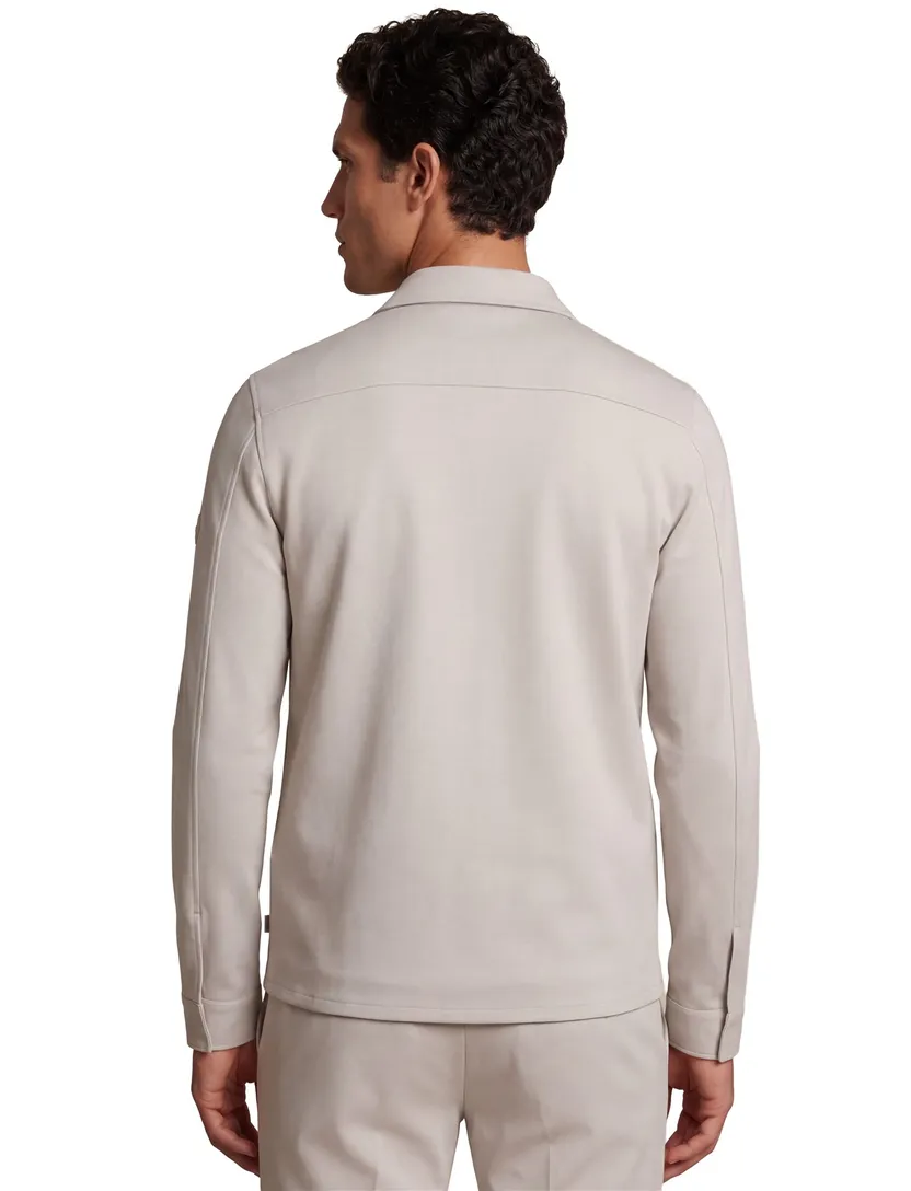 Overshirt Cavallaro crème met borstzakken Zerino