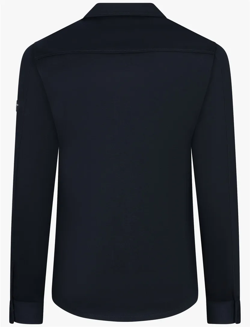 Overshirt donkerblauw Zerino Cavallaro met borstzakken