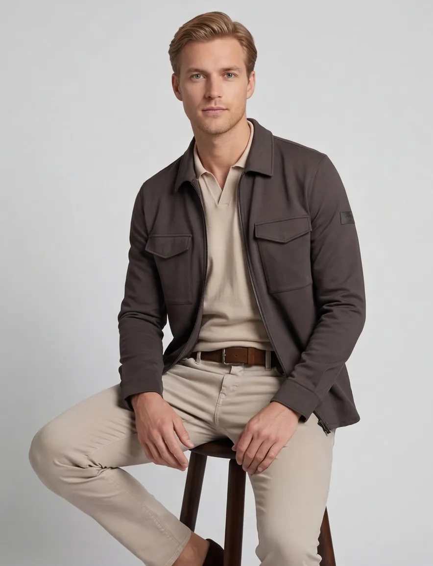 overshirt bruin Cavallaro Zerino