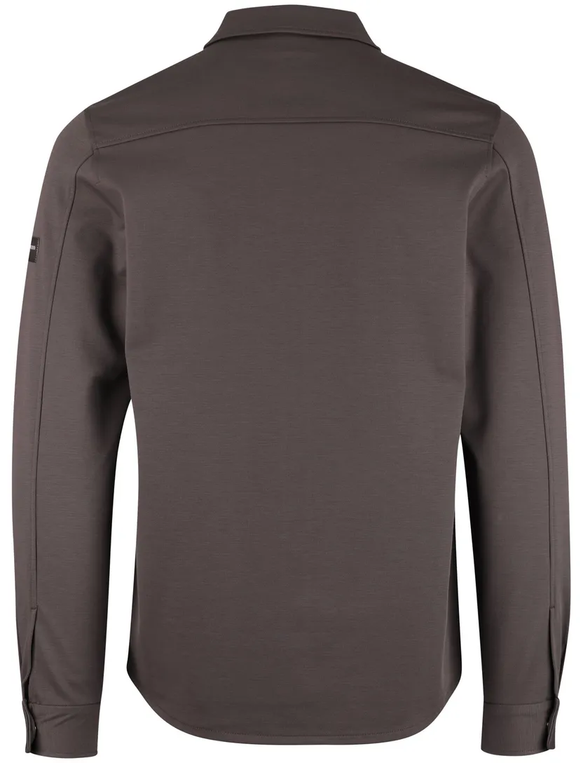 overshirt Cavallaro Zerino bruin normale fit met rits