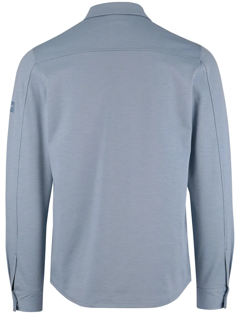 Overshirt Cavallaro lichtblauw borstzakken Zaverio