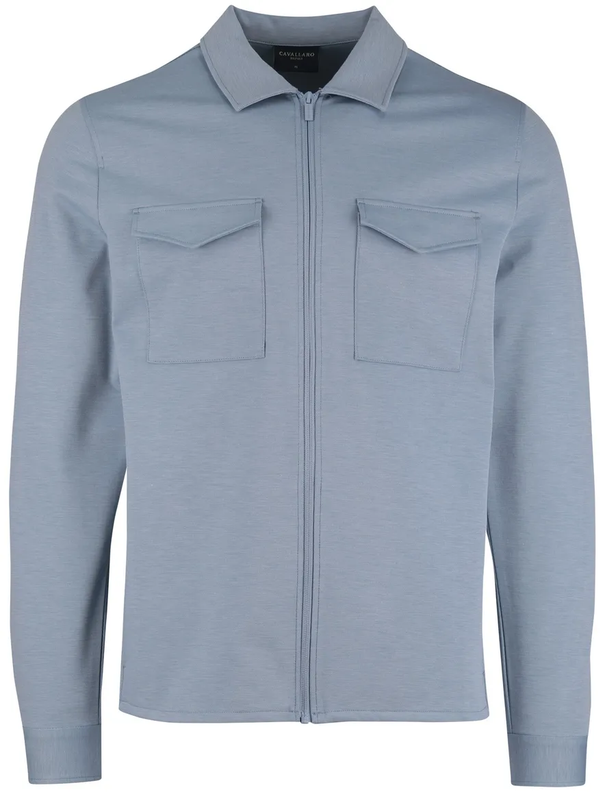 Cavallaro Zaverio overshirt lichtblauw dubbele borstzakken