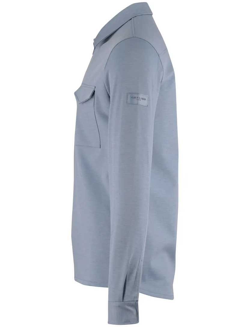 Overshirt Cavallaro lichtblauw borstzakken Zaverio