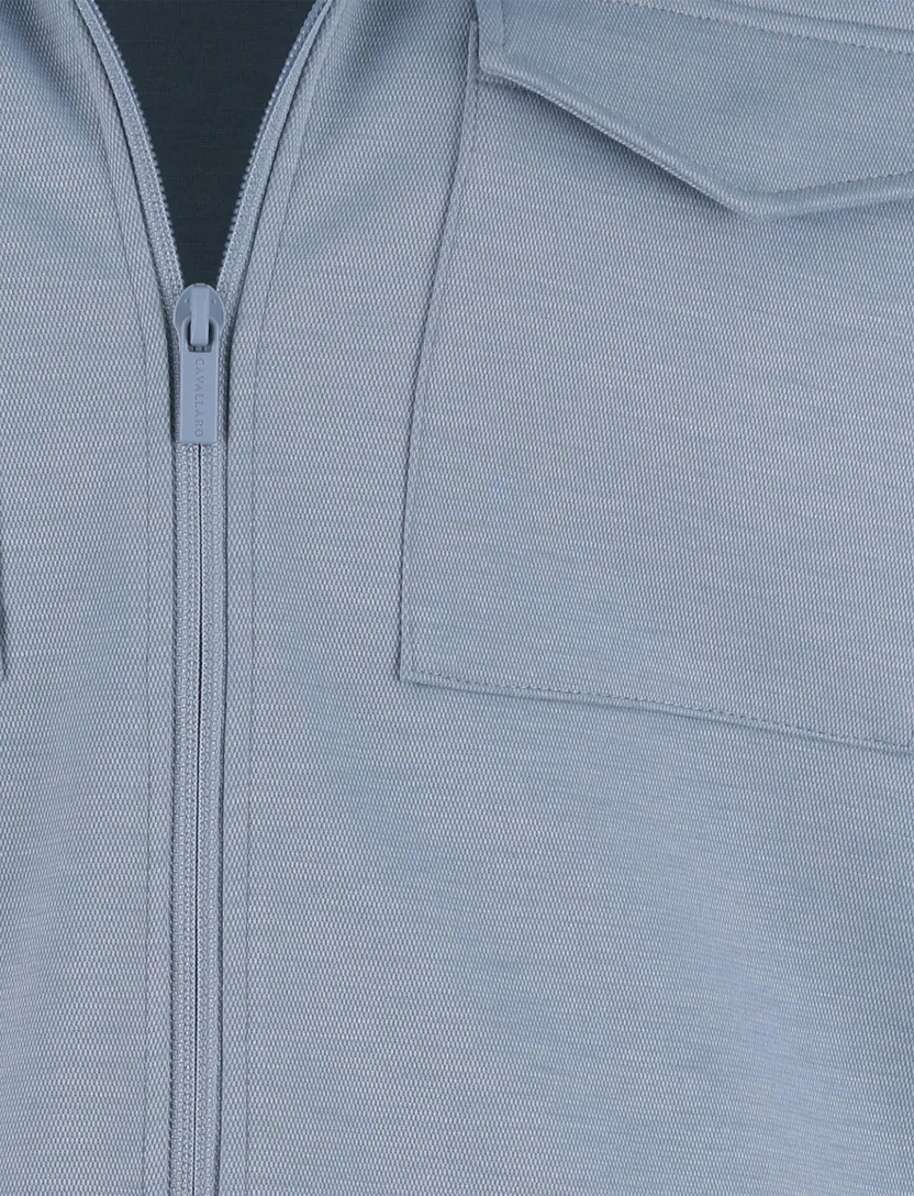 Overshirt Cavallaro lichtblauw borstzakken Zaverio