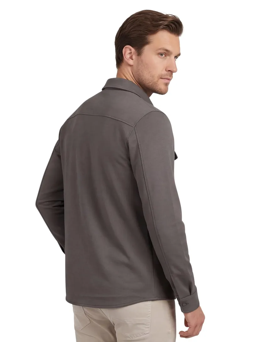 Overshirt bruin Cavallaro gemeleerd Zaverio
