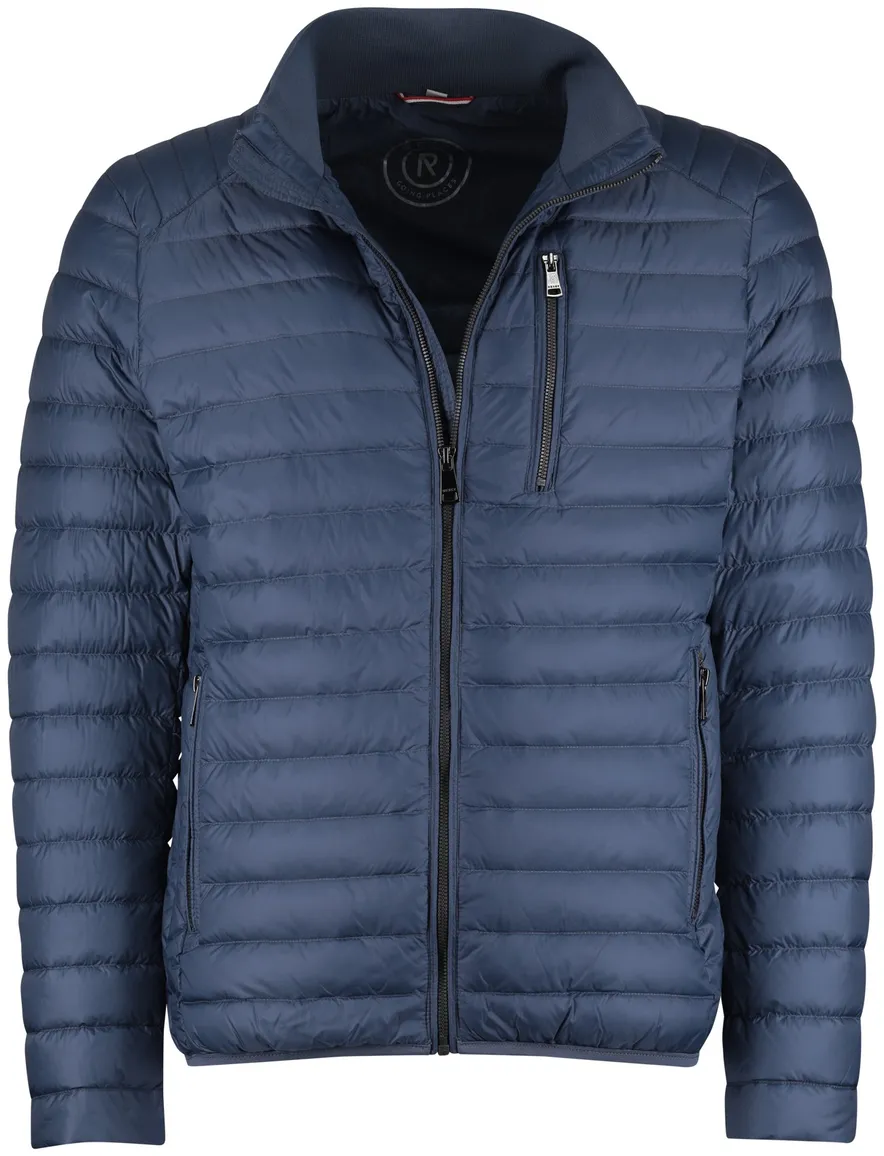 blauwe winterjas Reset normale fit borstzak waterafstotend