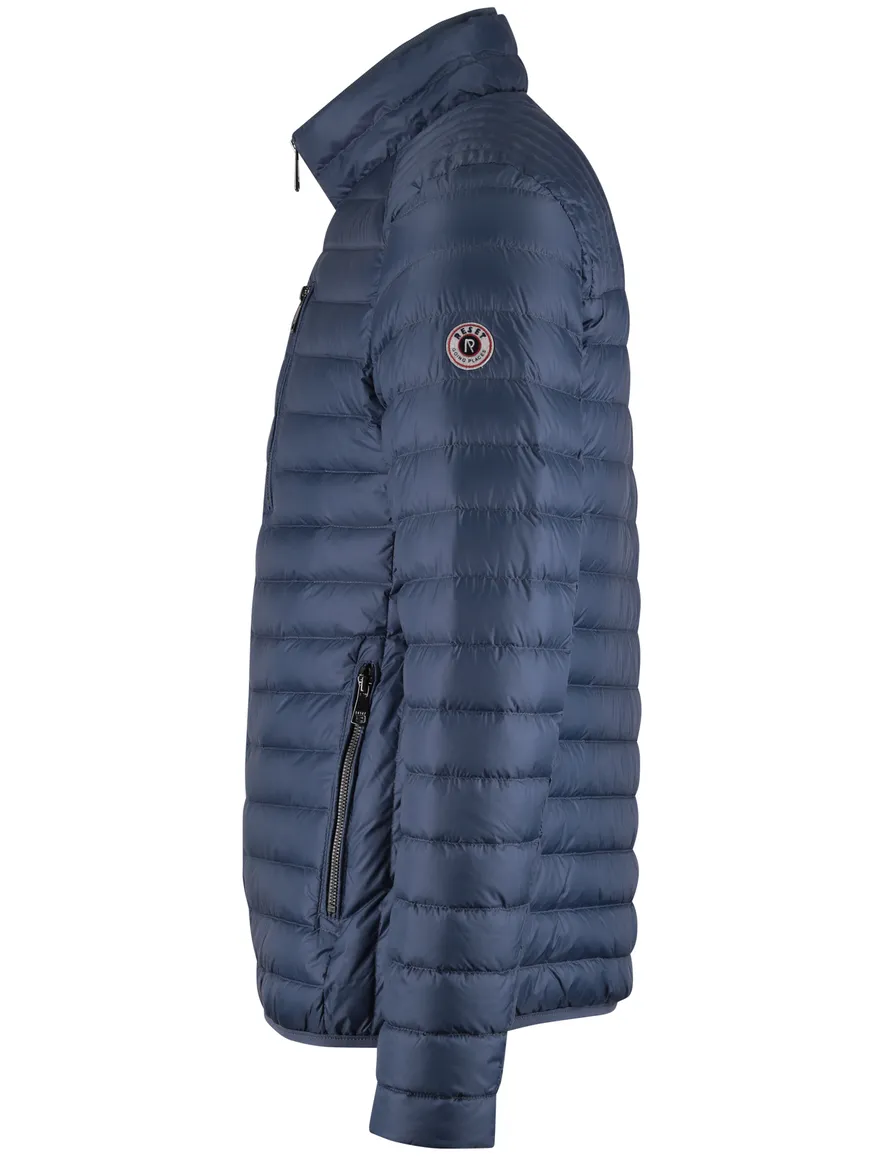 blauwe winterjas Reset normale fit borstzak waterafstotend
