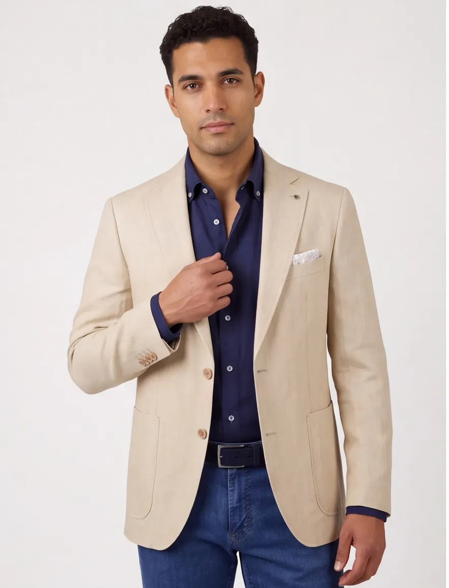Carl Gross colbert beige linnen