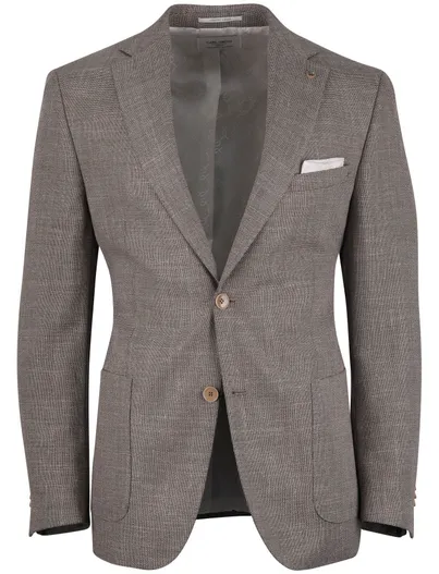 Carl Gross colbert Carl Gross polyester met voering gemêleerd grijs