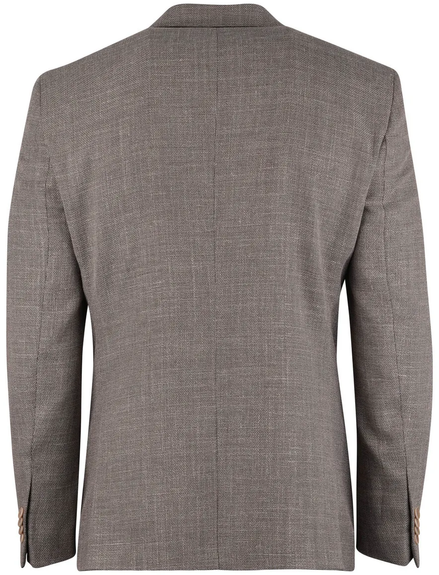 grijs gemêleerd colbert Carl Gross polyester met viscose voering