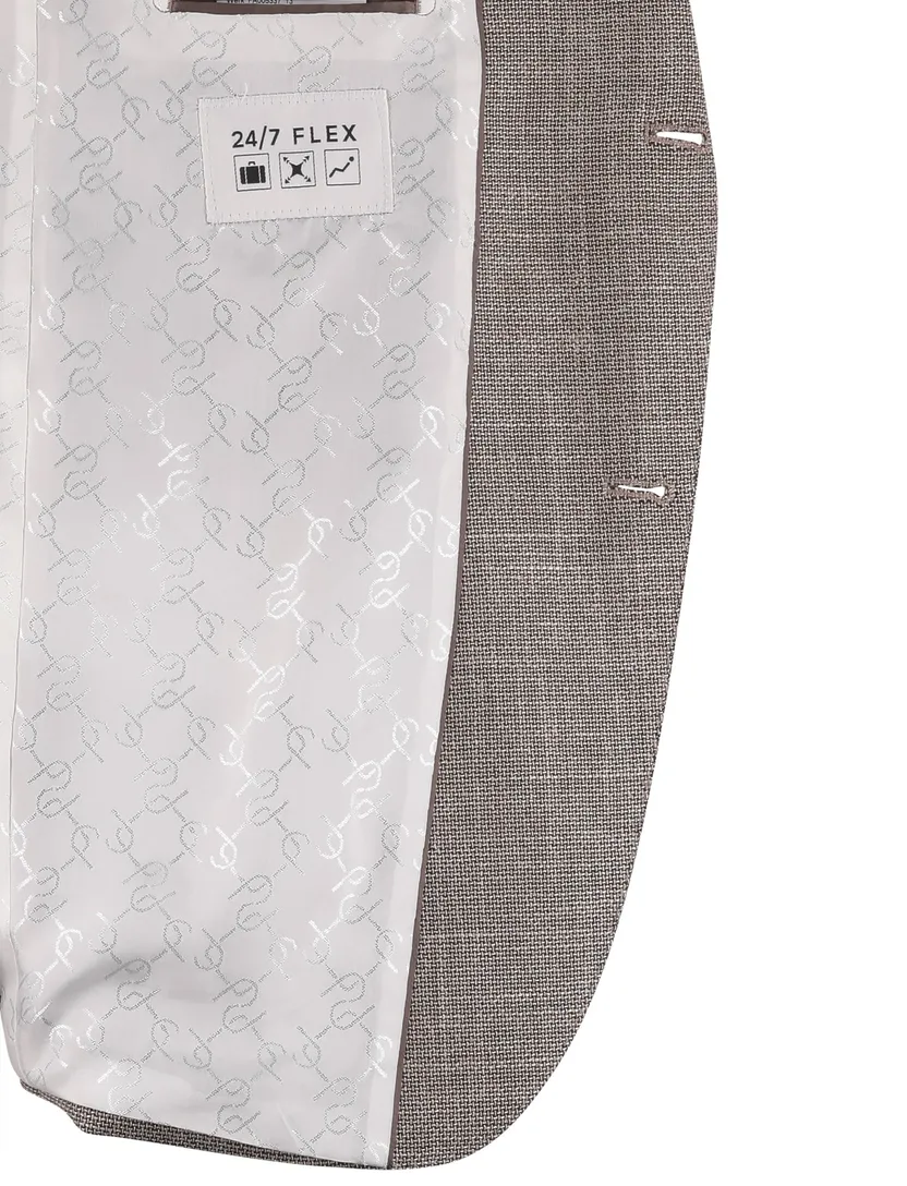 colbert Carl Gross polyester met voering gemêleerd grijs