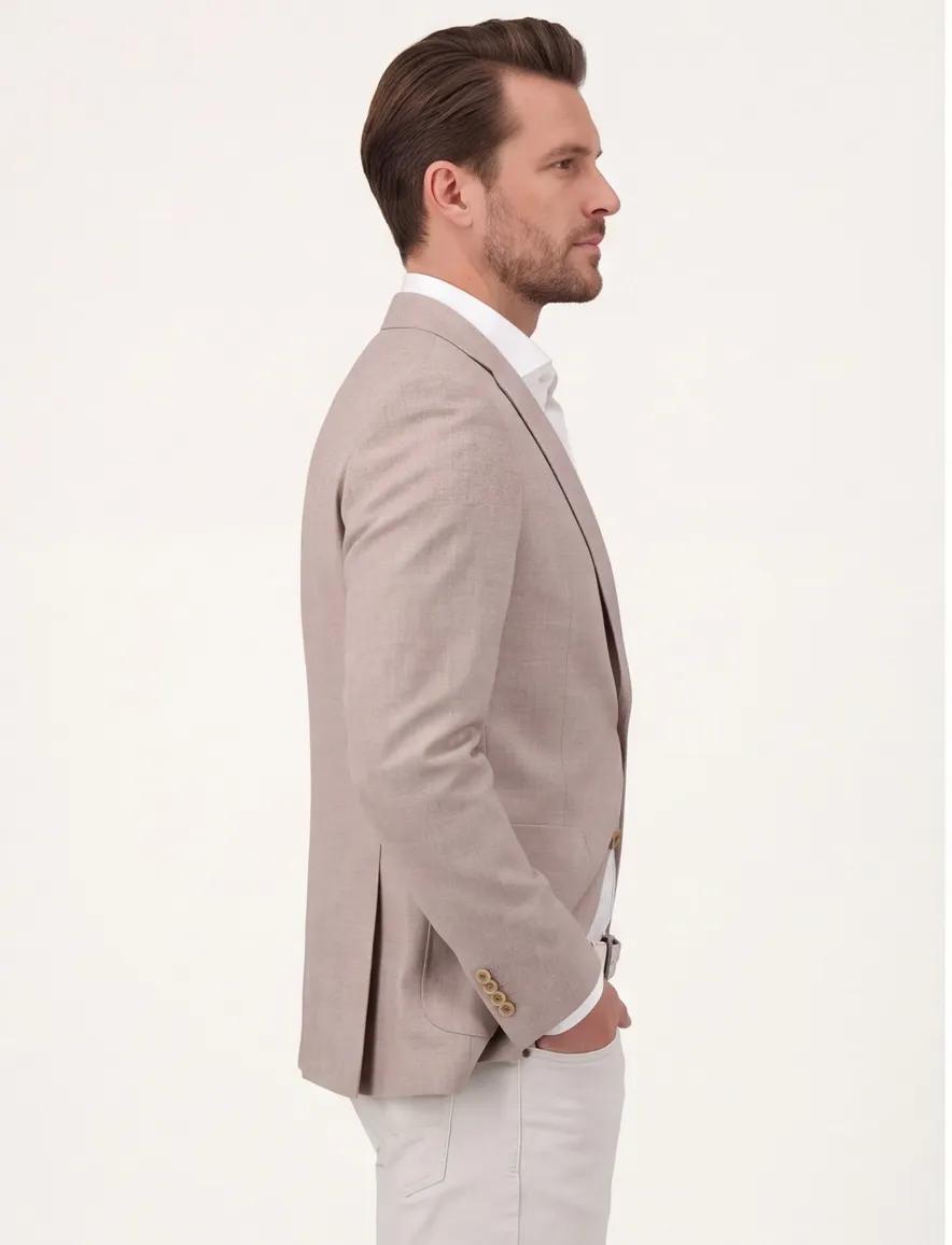 Normale fit beige Carl gross colbert tebbo