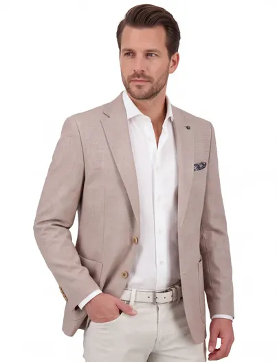 Carl Gross Normale fit beige Carl gross colbert tebbo