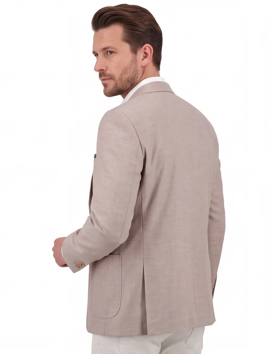 Normale fit beige Carl gross colbert tebbo