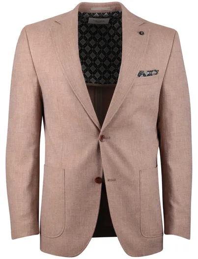 Carl Gross Colbert bruin Carl gross met pochet roze