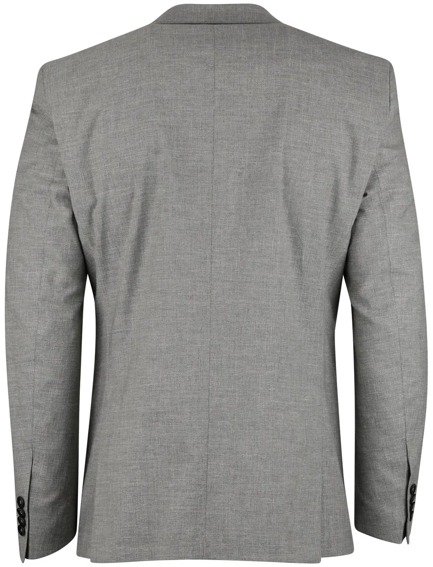 grijs gemêleerd colbert Carl Gross polyester met viscose voering