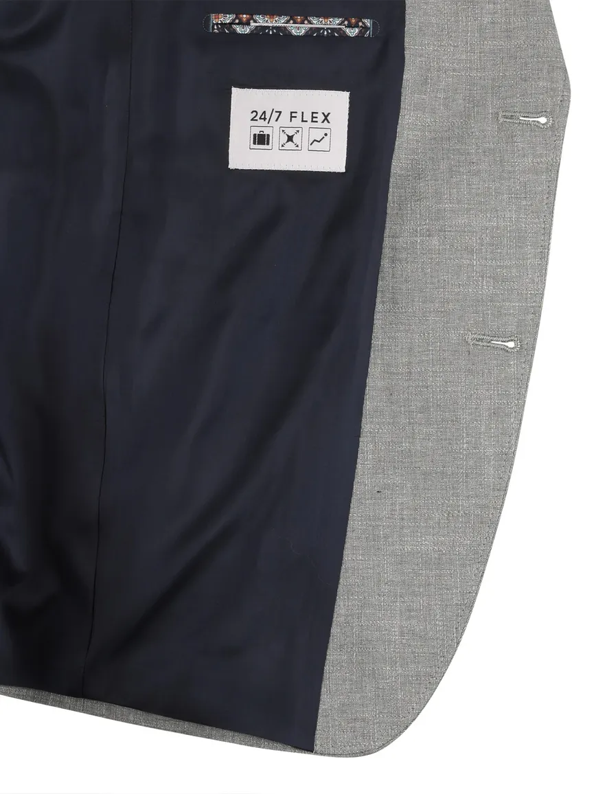 grijs gemêleerd colbert Carl Gross polyester met viscose voering