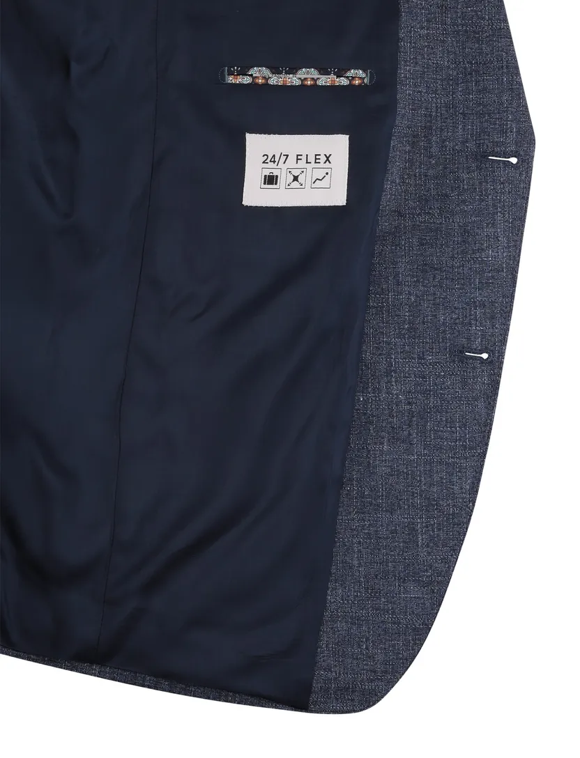 colbert Carl Gross polyester met voering gemêleerd navy