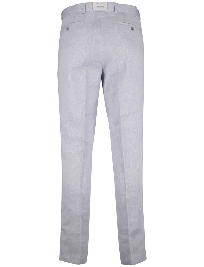 pantalon lichtblauw gemeleerd Carl Gross slim fit