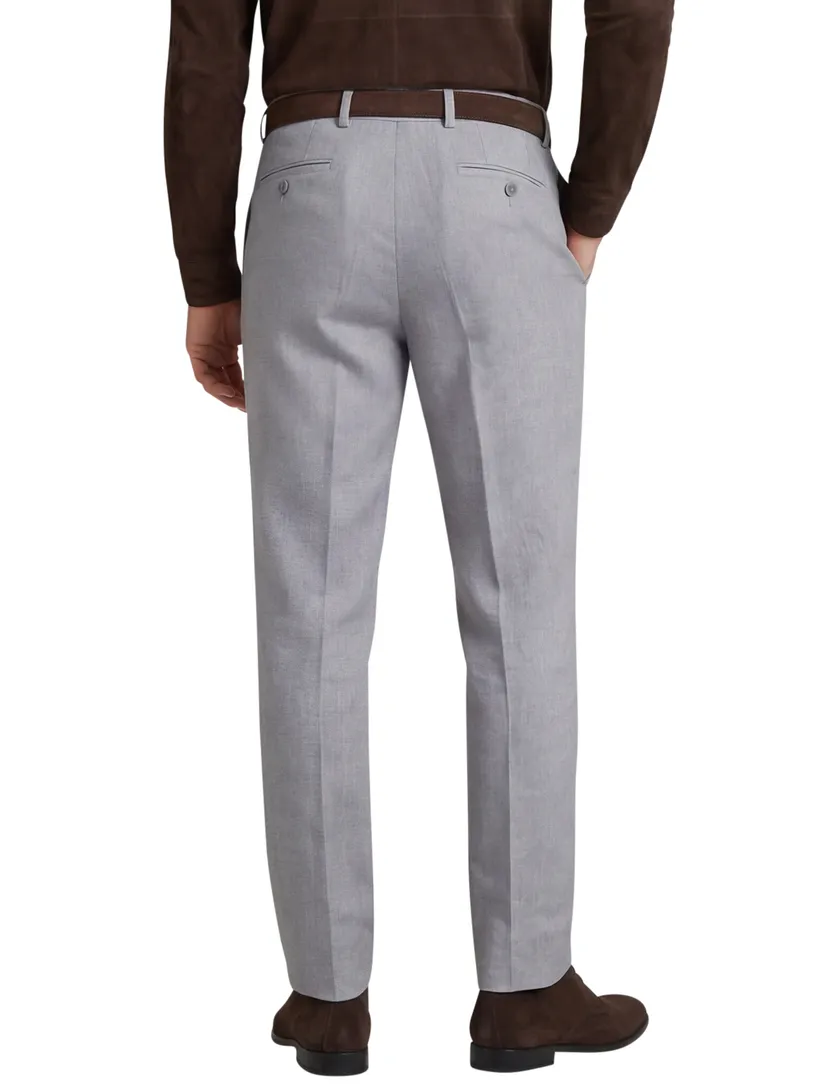 pantalon lichtblauw gemeleerd Carl Gross slim fit