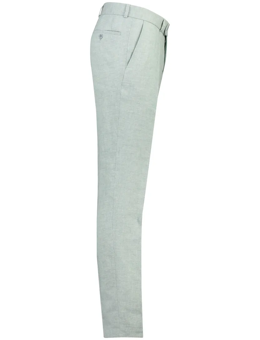 pantalon Carl Gross lichtgroen flatfront model normale fit
