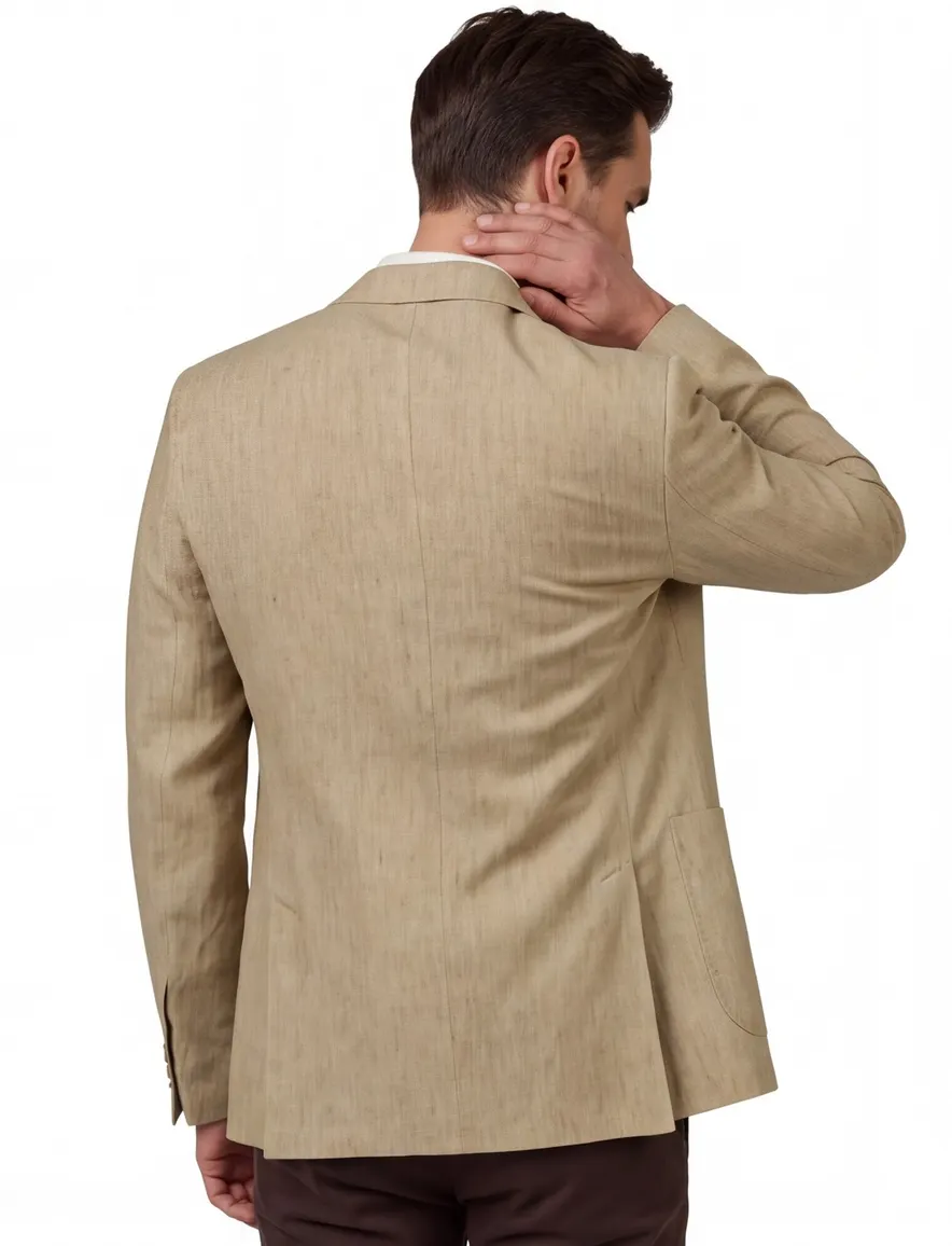 Colbert Carl Gross Camel Linnen Normale Fit
