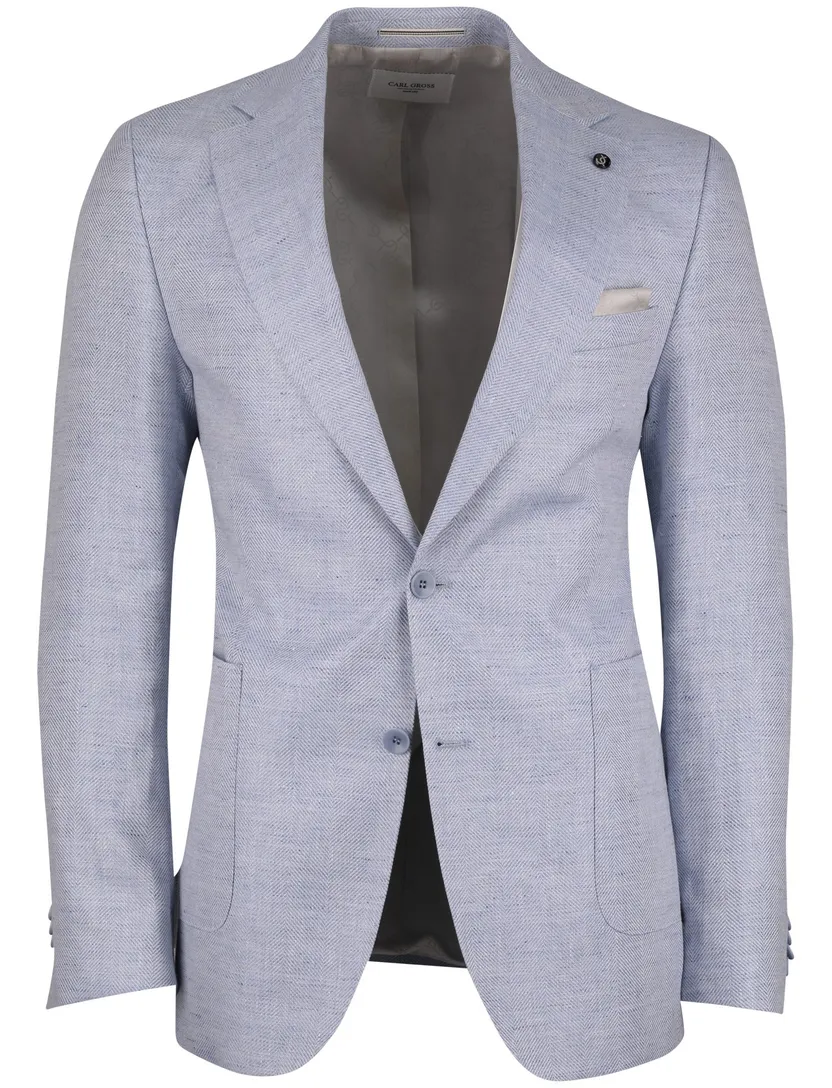 colbert Carl Gross Sakko blauw normale fit gemeleerd
