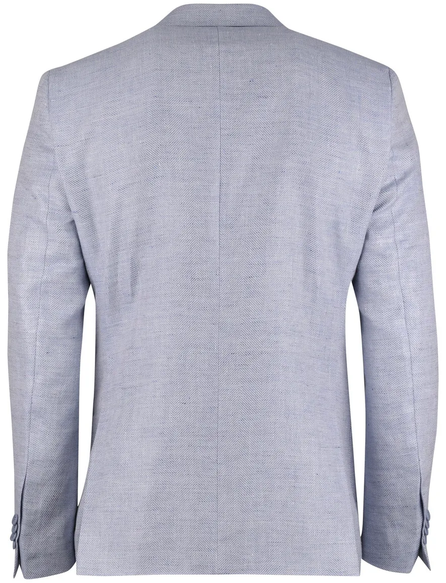 Carl Gross Sakko colbert blauw gemeleerd normale fit