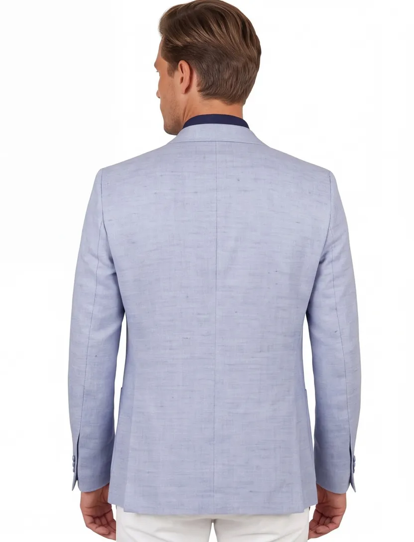 colbert Carl Gross Sakko blauw normale fit gemeleerd