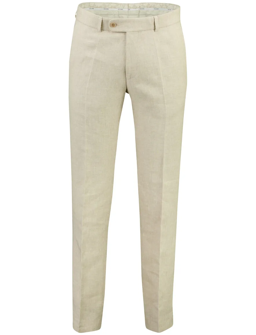 beige pantalon Carl Gross normale fit