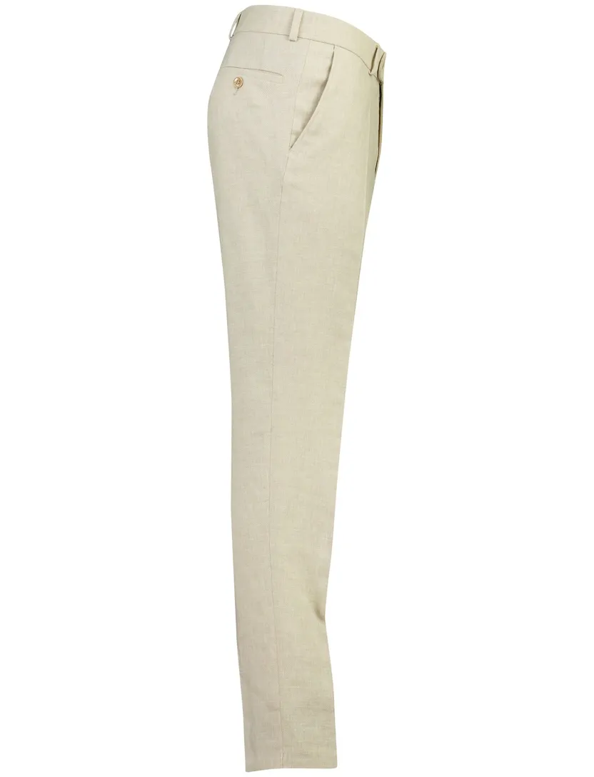 pantalon Carl Gross flatfront model normale fit beige