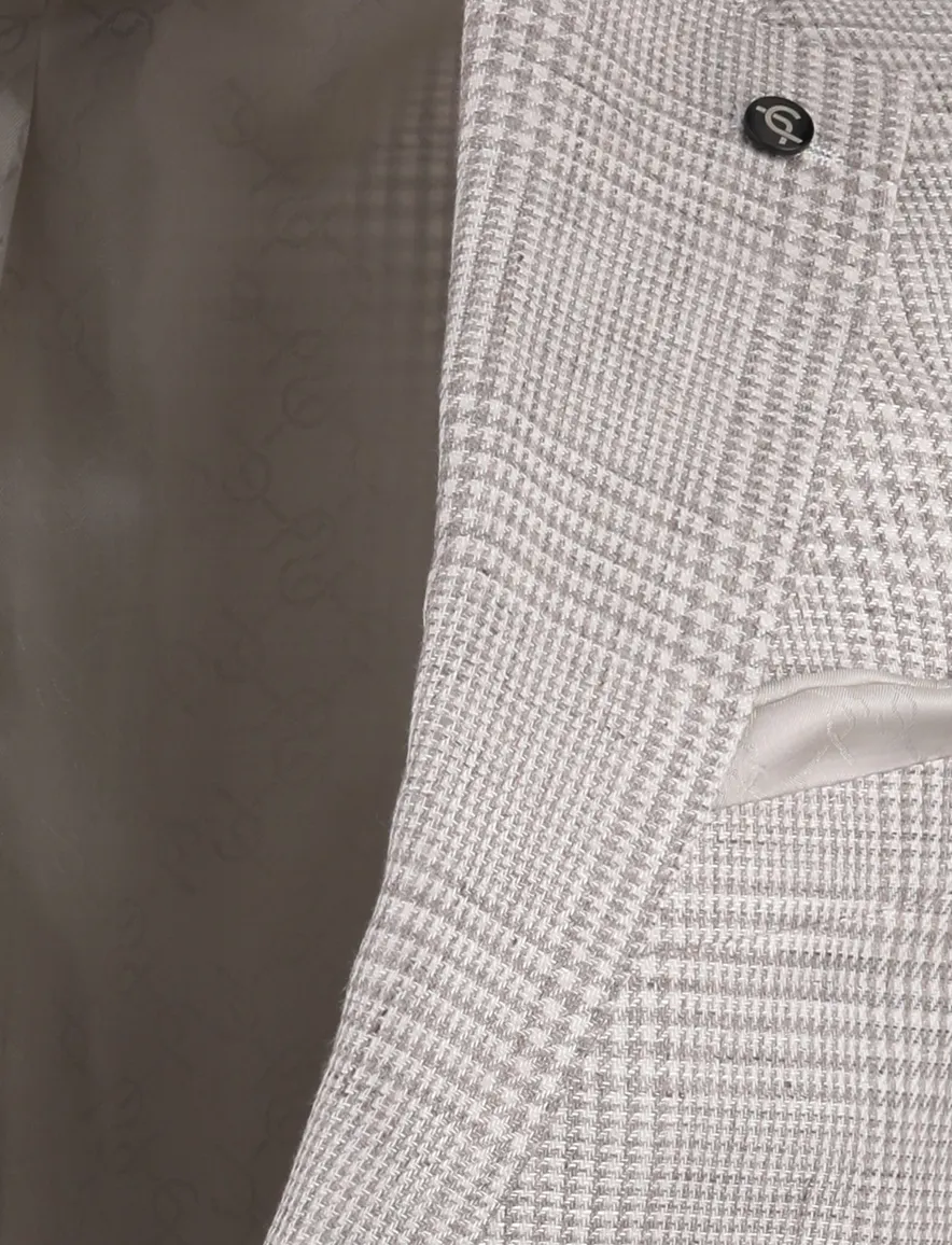 Carl Gross sander colbert geruit beige