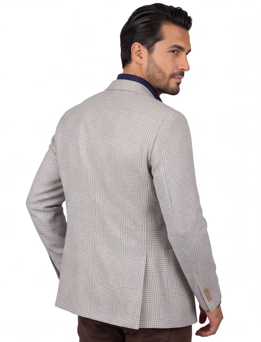 Carl Gross sander colbert geruit beige