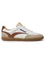 Sneaker Van Bommel wit beige bruin leer geprint