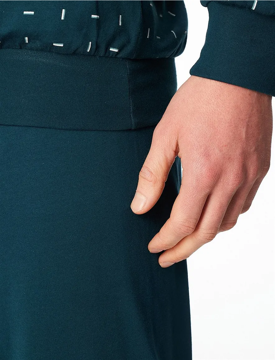 Schiesser pyjama groen met print