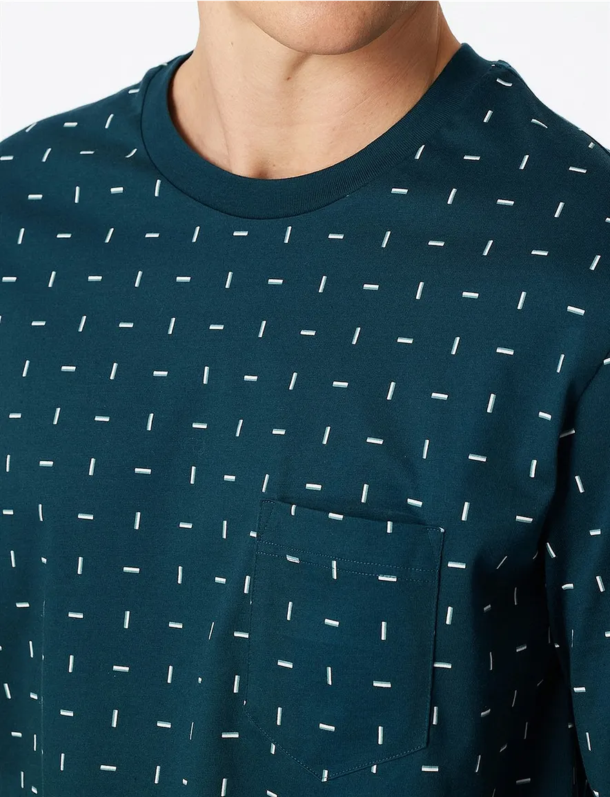 Schiesser pyjama groen met print