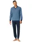Schiesser Pyjama blauw motief