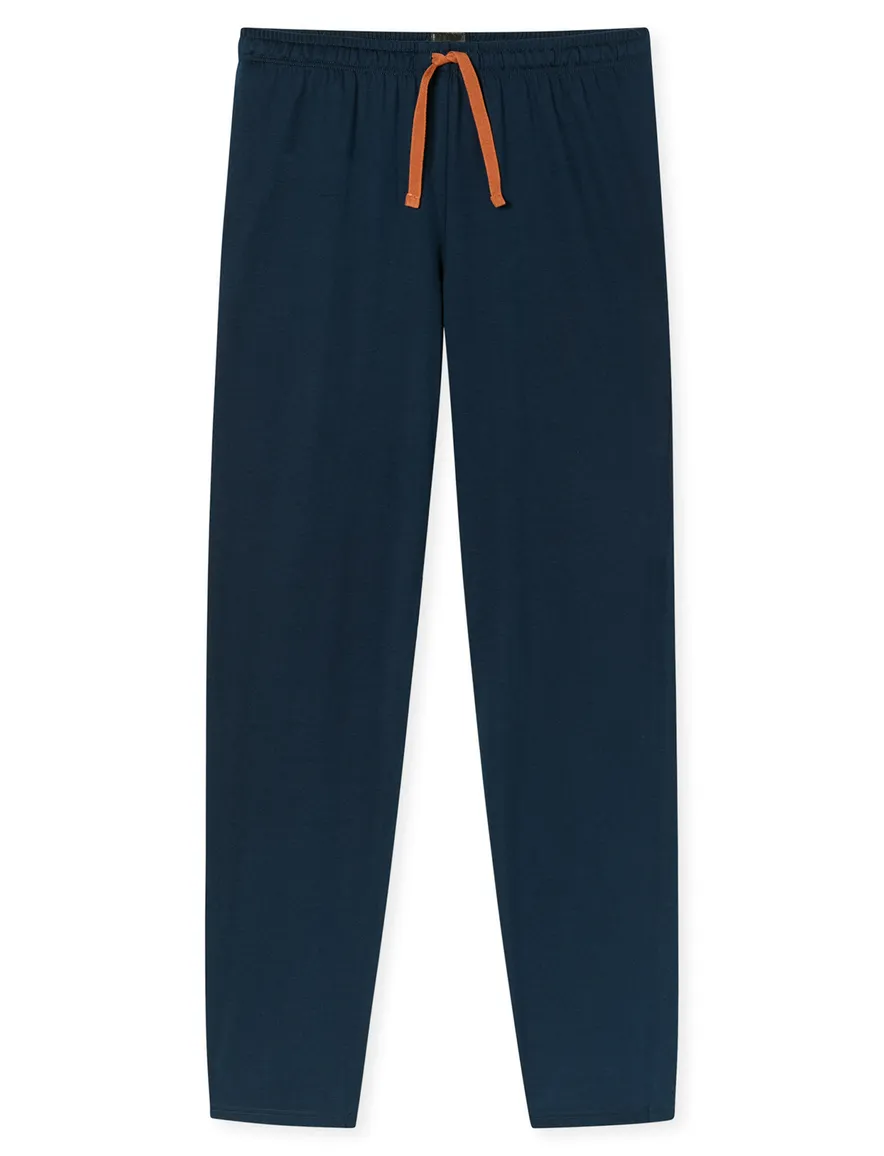donkerblauw lange pyjama Schiesser normale fit met strepen