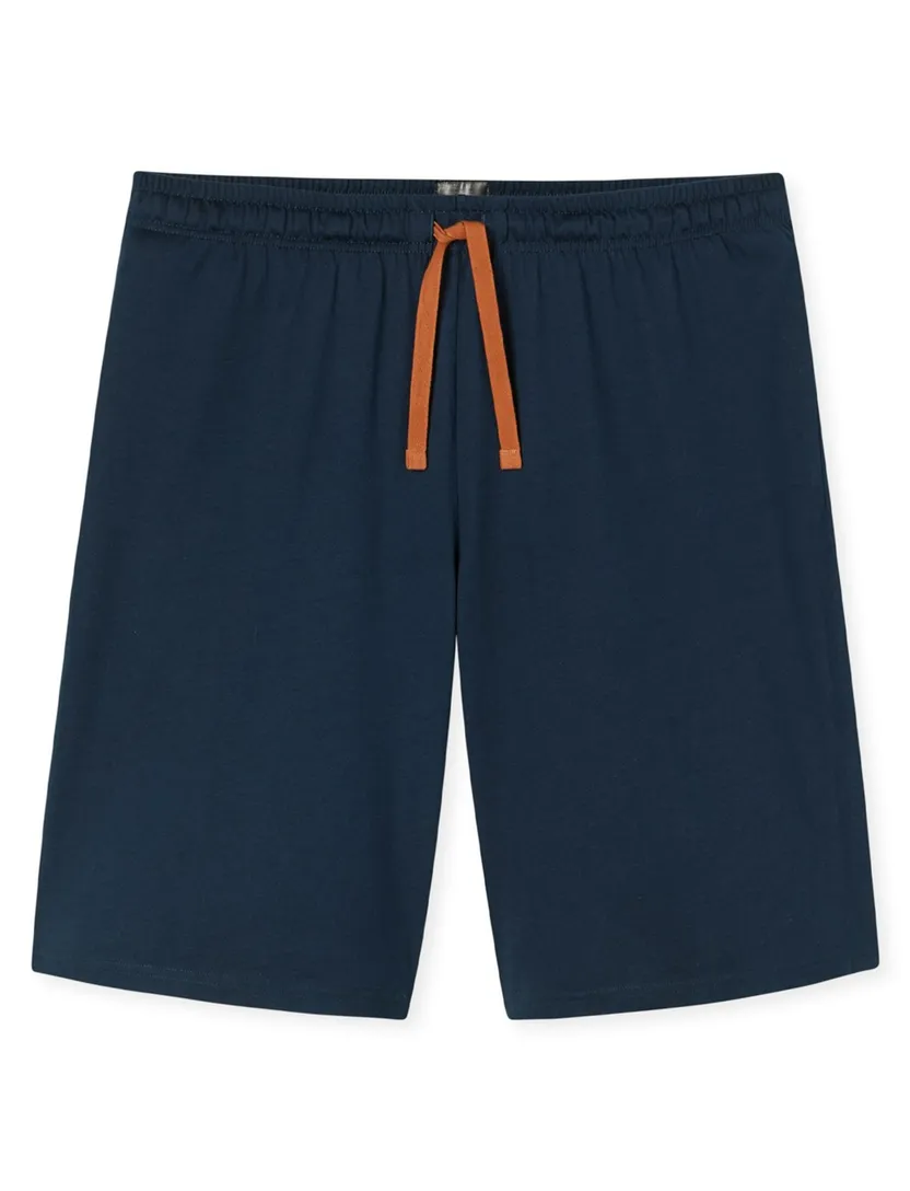 Gestreepte shortama Schiesser blauw en oranje
