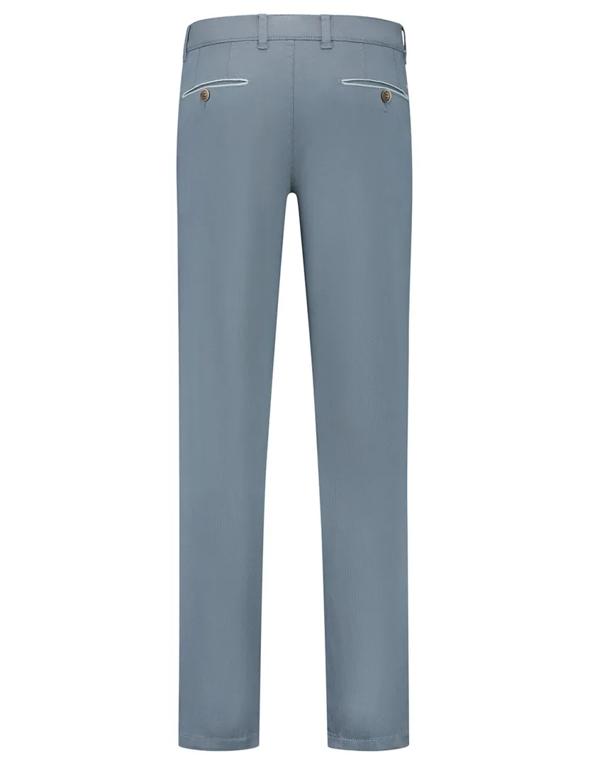Chino North84 Luxury Comfort effen blauw