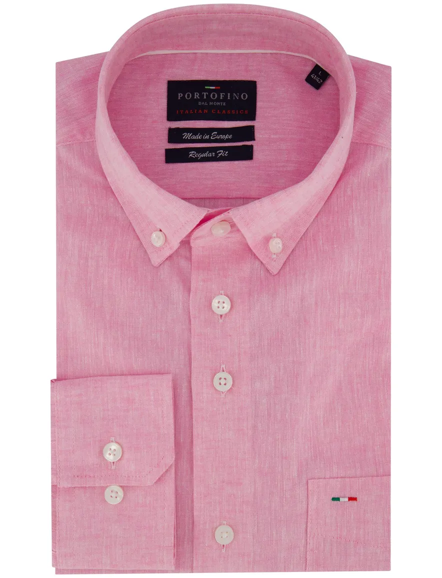 Portofino overhemd roze linnen