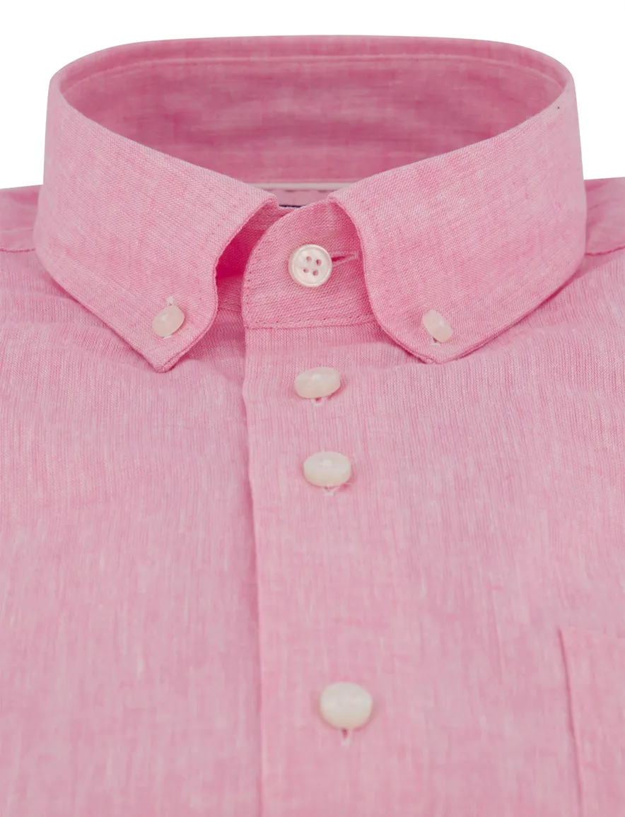 Portofino overhemd roze linnen