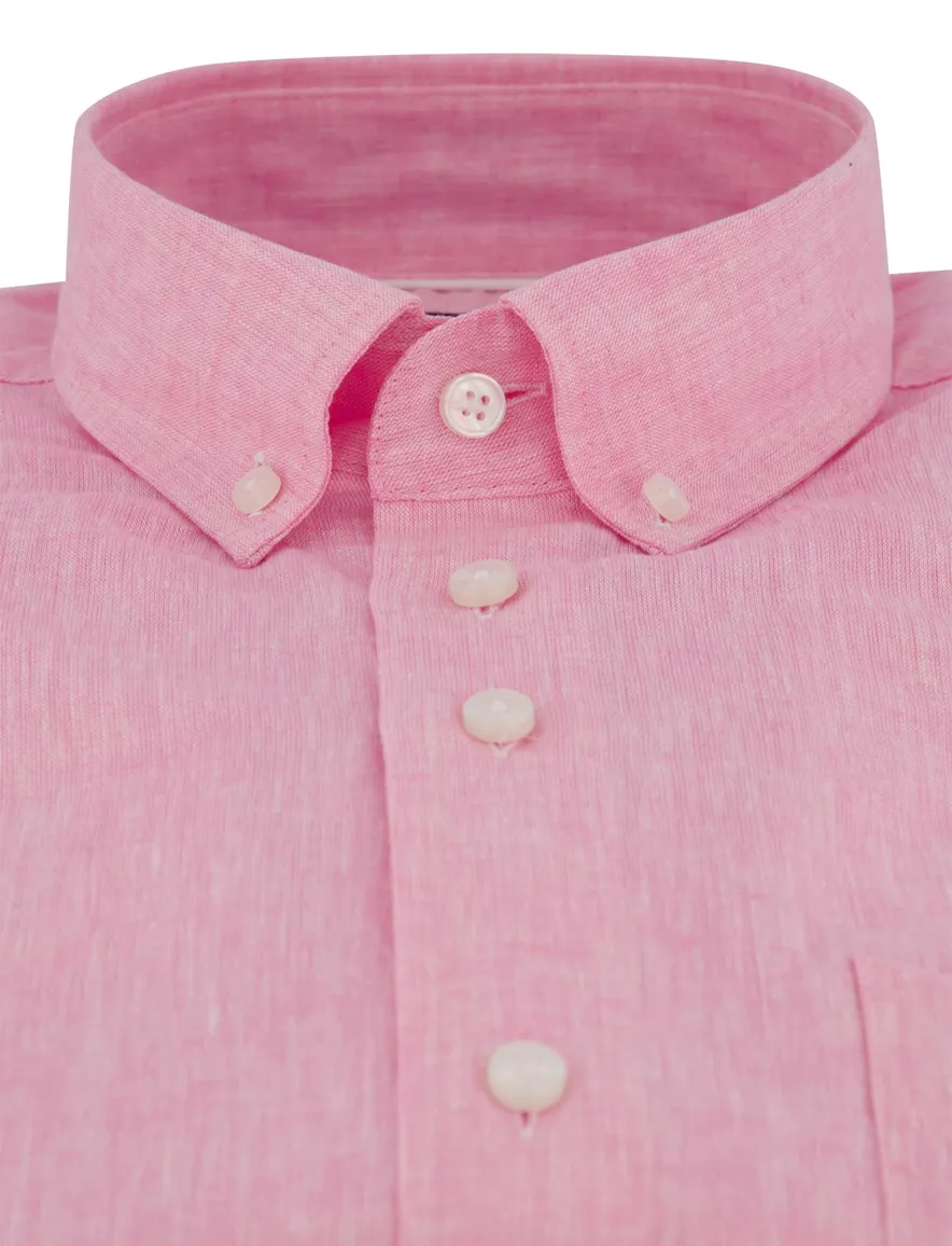 Portofino overhemd roze linnen