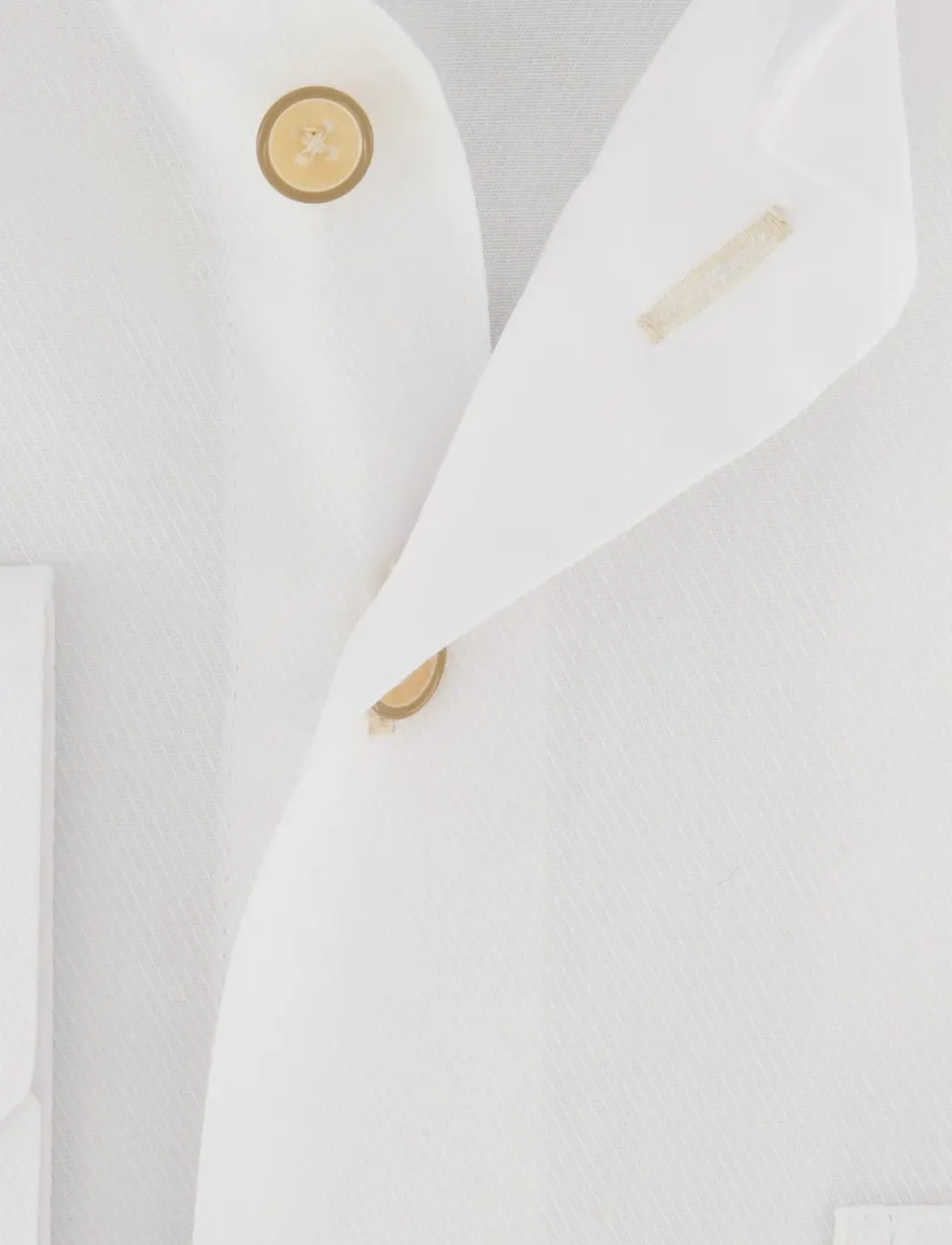 Wit overhemd Portofino button down boord katoen