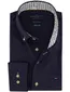 Donkerblauw overhemd Portofino button down boord zijde