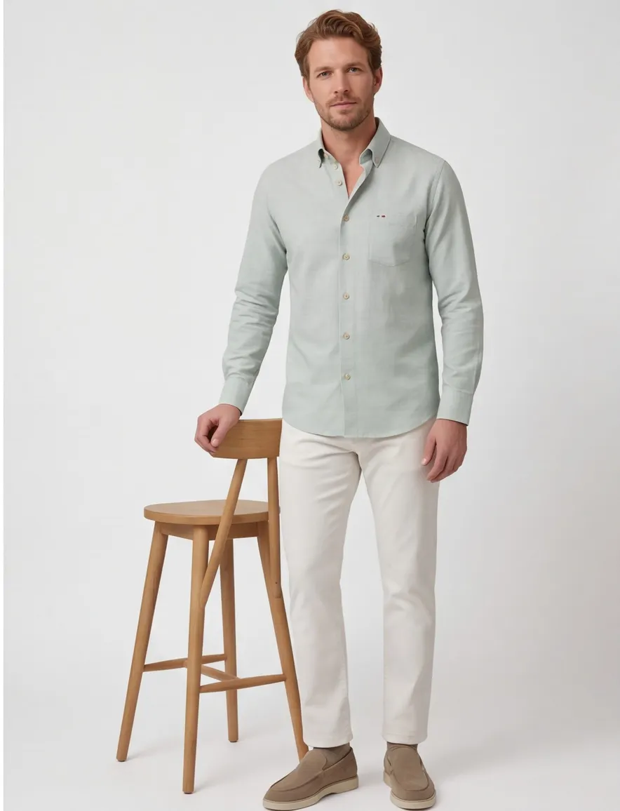 Portofino overhemd mintgroen